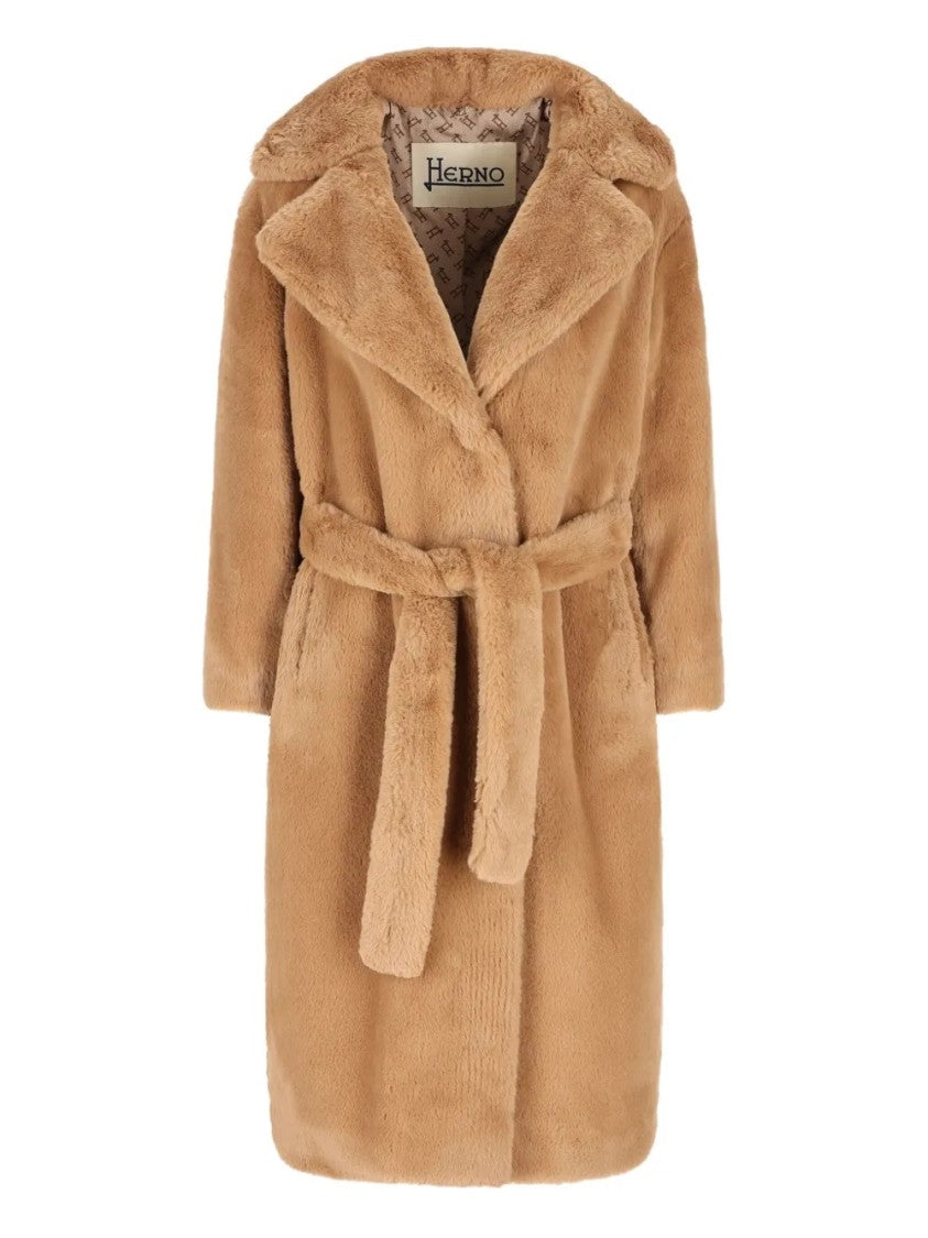 Herno Mid-Length Faux Fur Coat