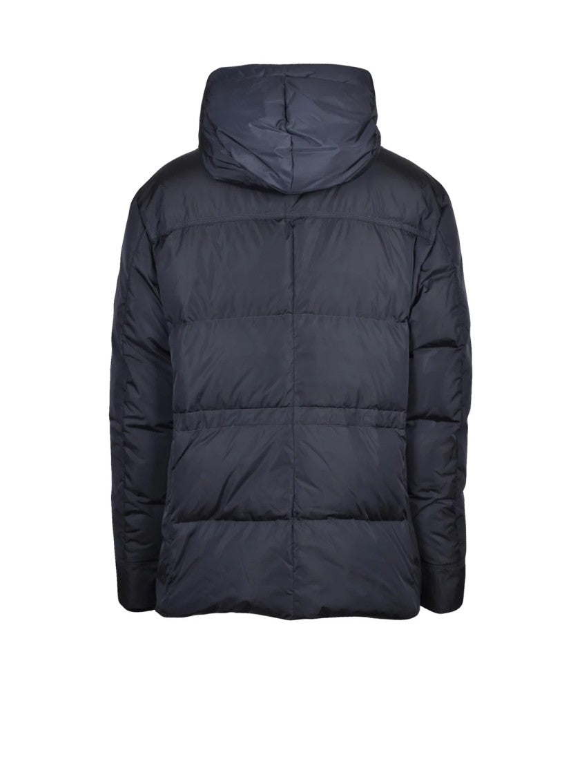 Peuterey Padded Quilted Navy Parka With Multiple Pockets And Insulated Interior