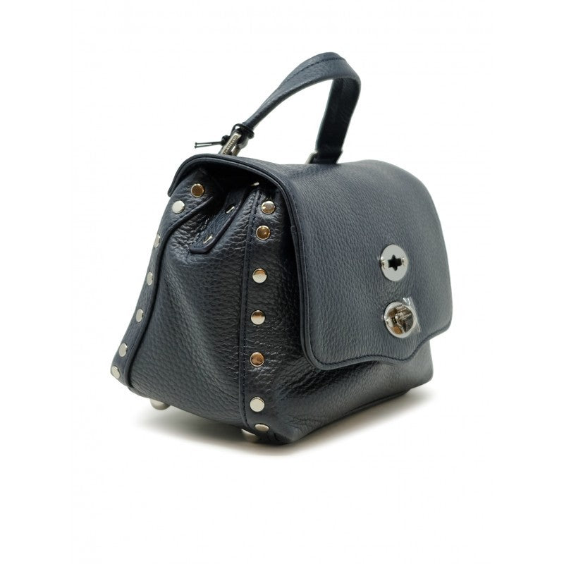 Zanellato Dark Navy Postina Daily Giorno Baby Leather Handbag