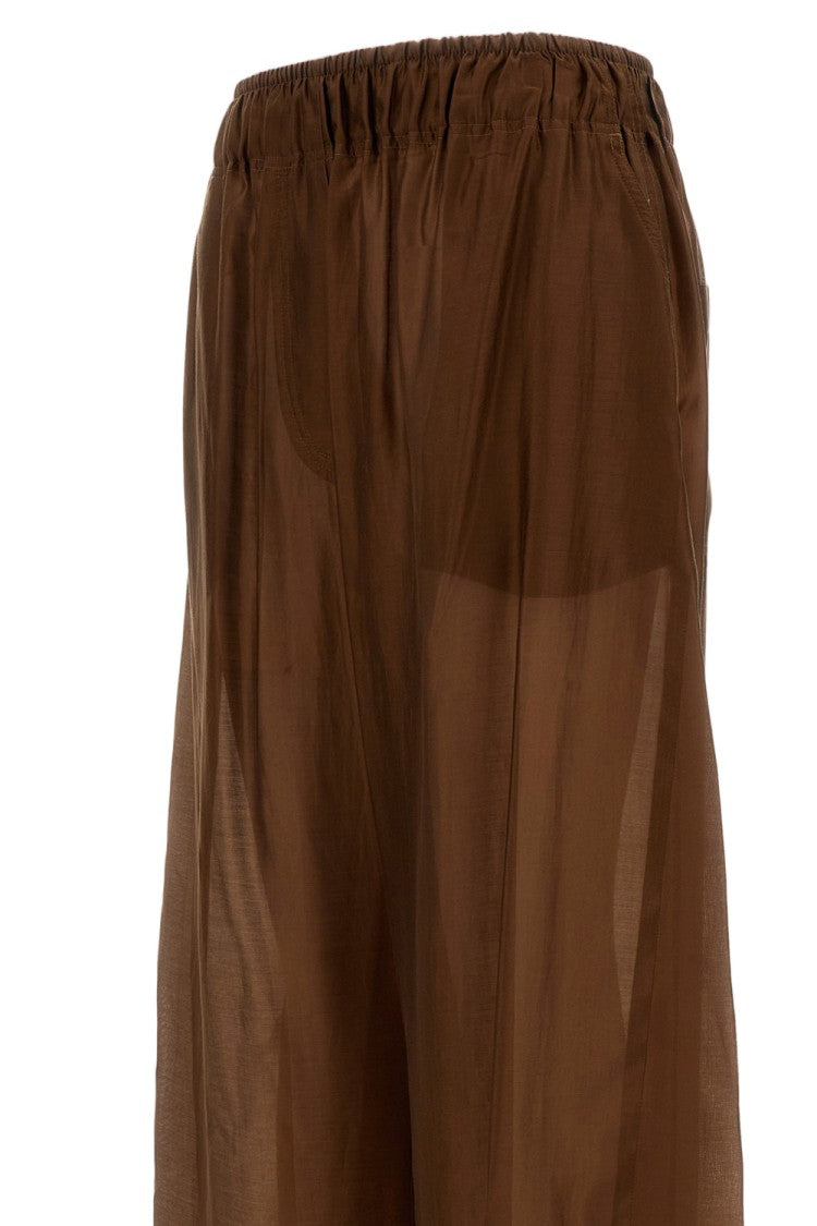 The Latest Dora Mussola Leggera Wide-Leg Trousers