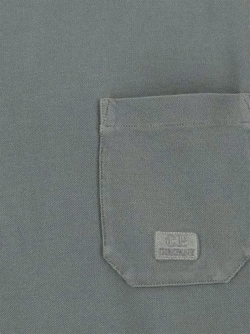 C.P. Company Relaxed Fit Grey T-Shirt With Textured Fabric