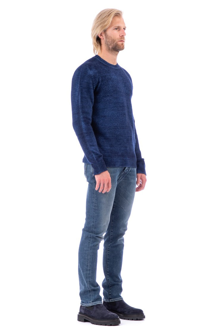 Roberto Collina Airbrush Dye Camel Wool Crewneck Sweater