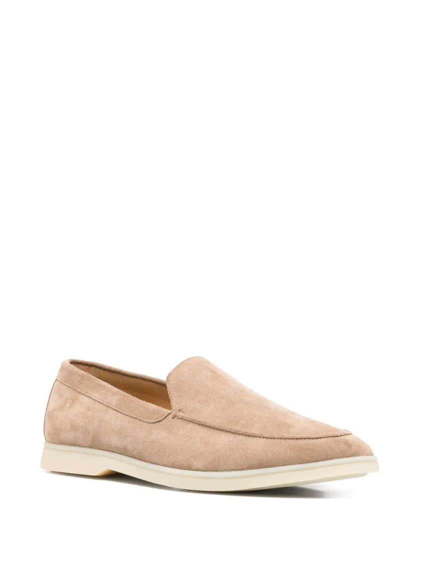 Henderson Beige Suede Loafers With Leather Interior