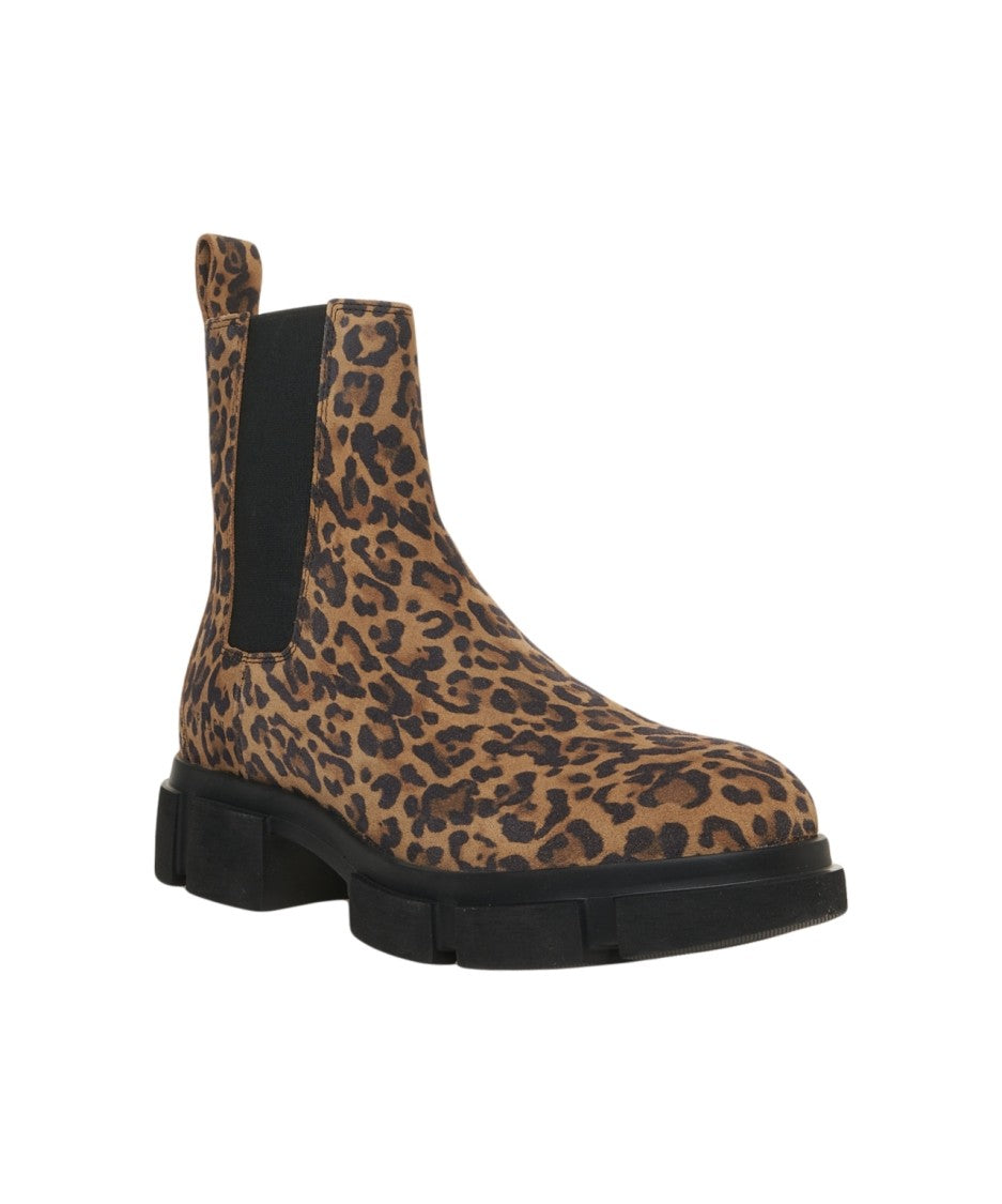 Copenaghen Animal Print Suede Chelsea Boots