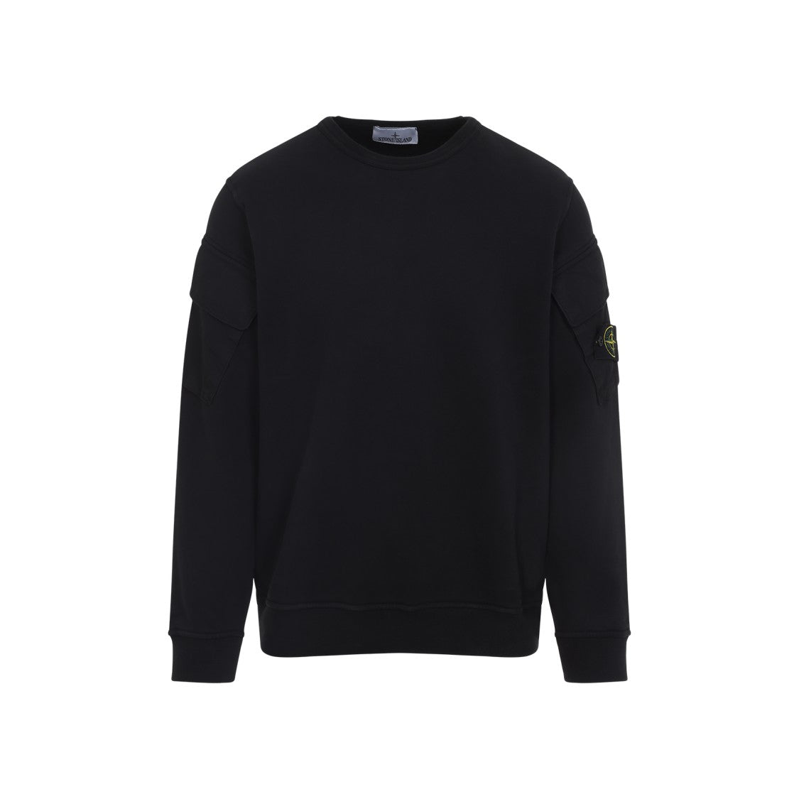 Stone Island Classic Black Cotton Sweatshirt