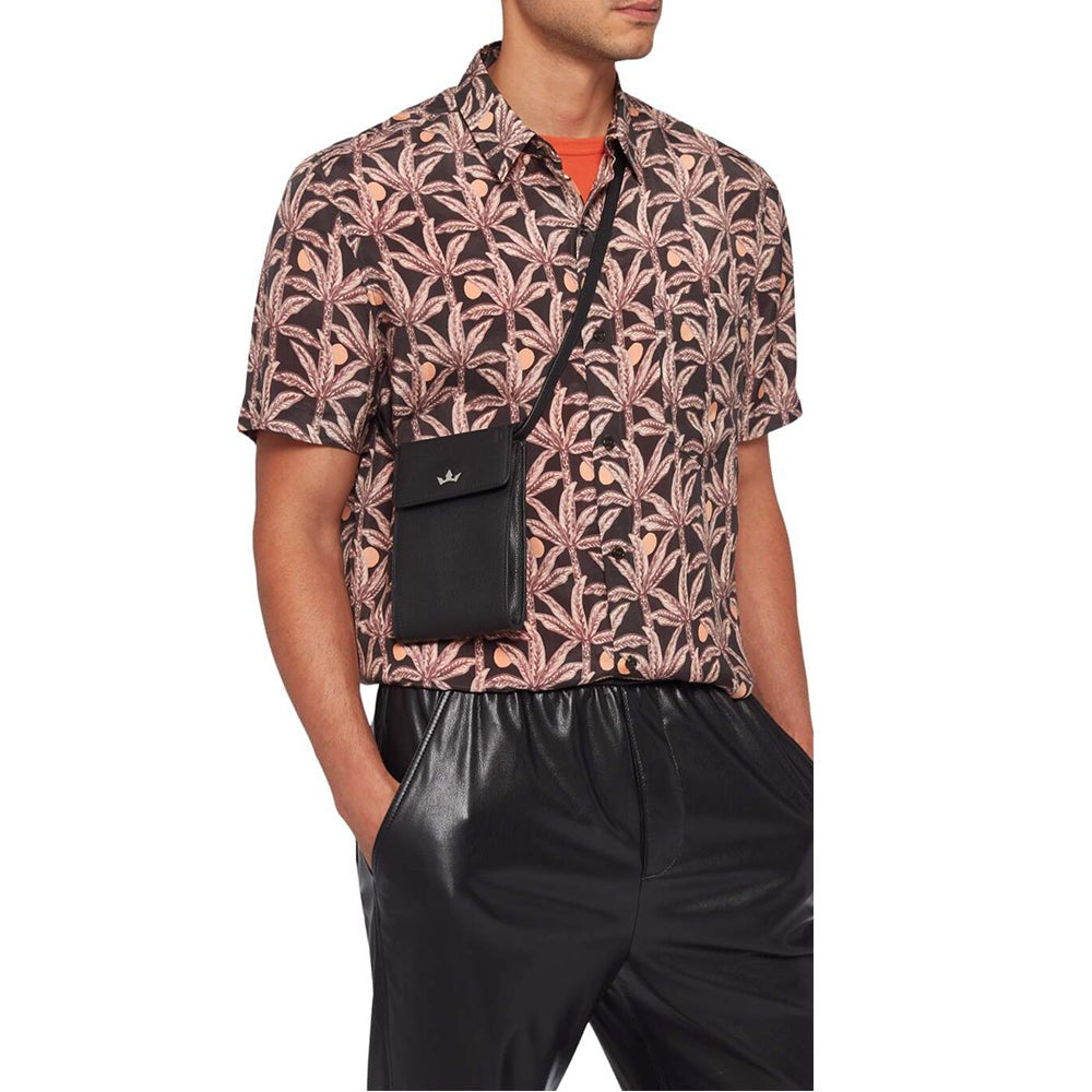 Roderer Award Mini Messenger Bag - Italian Leather Black