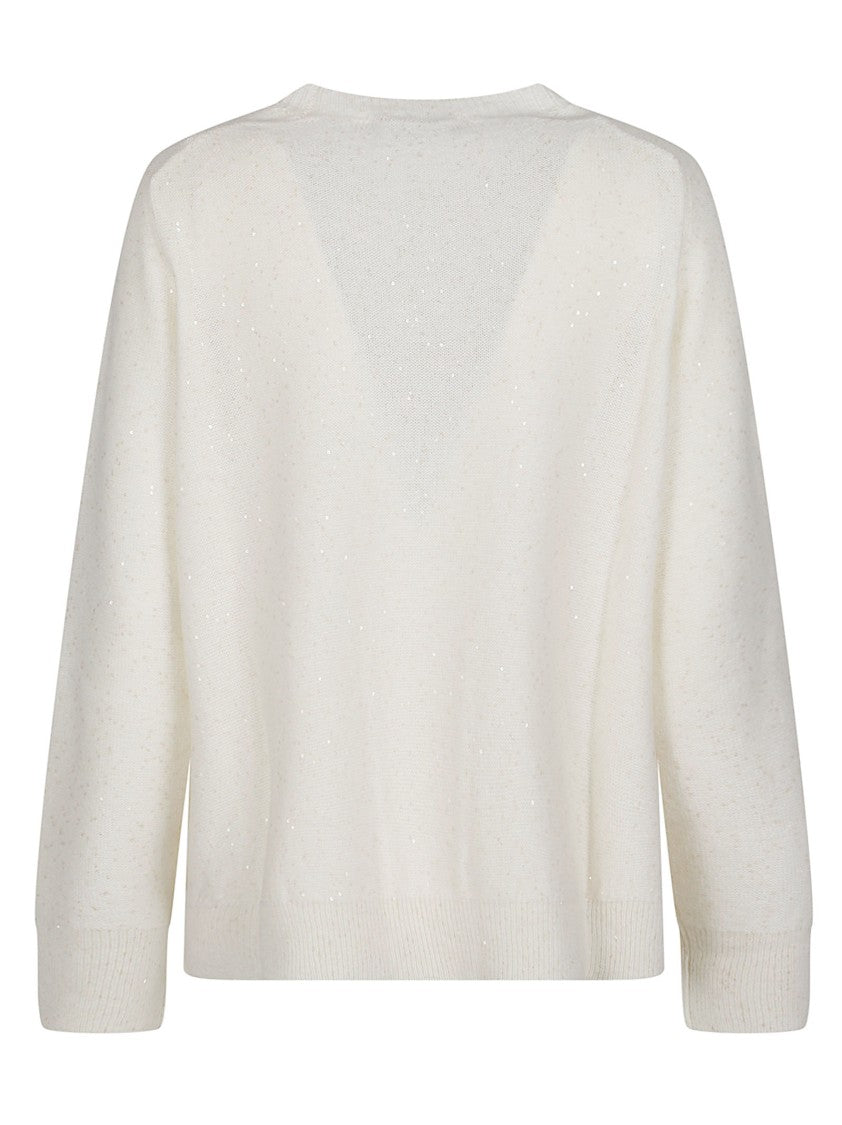 Fabiana Filippi Round Neck Relaxed Virgin Wool-Blend Sweater