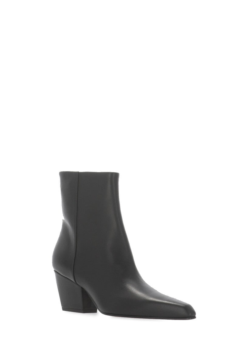 Paris Texas Black Arrow Toe Leather Boots
