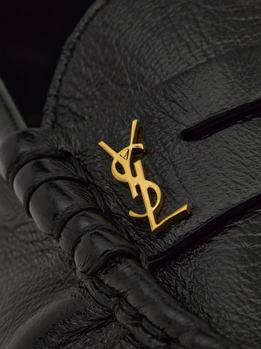 Saint Laurent Gathered Leather Loafers