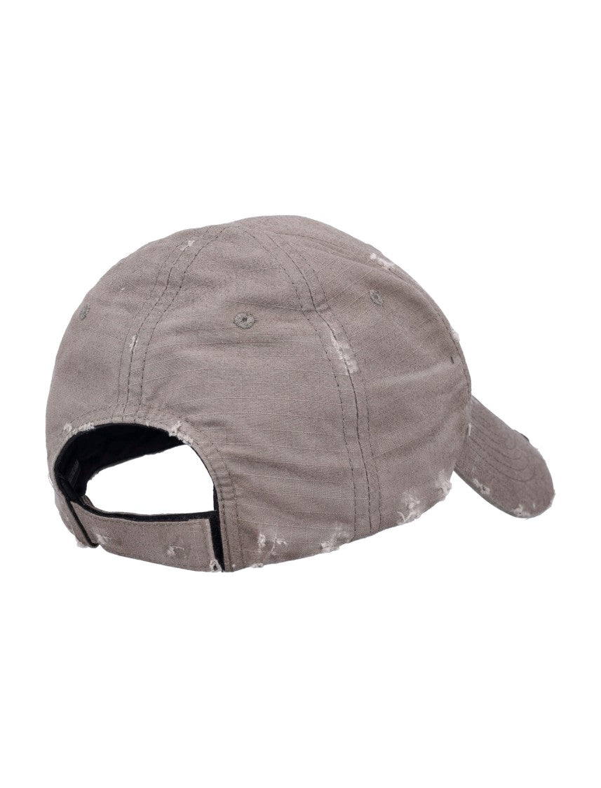 Balenciaga Distressed Washed Cotton Ripstop Cargo Cap