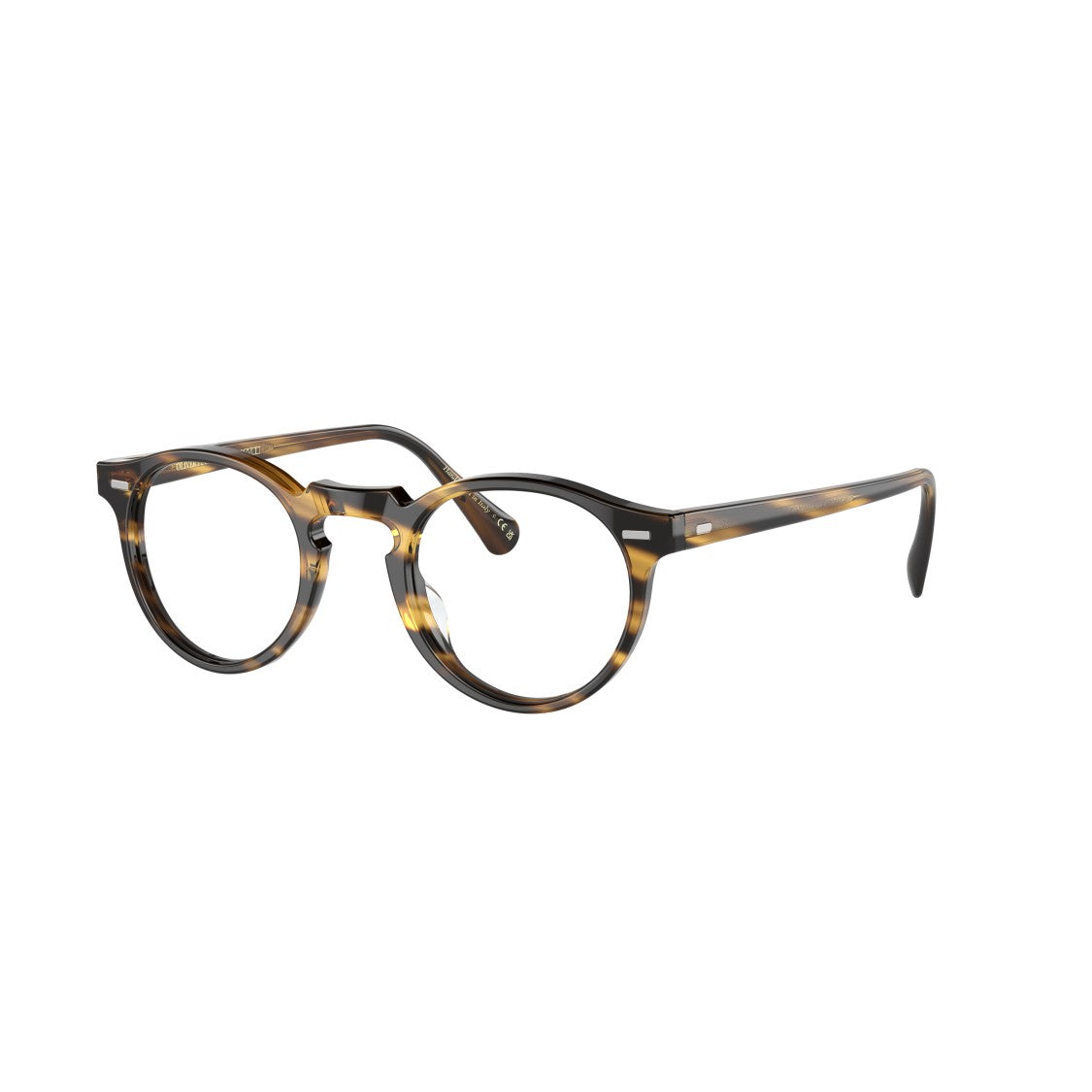 Oliver Peoples 0Ov5186 Round Tortoiseshell Acetate Eyeglasses With Keyhole Bridge