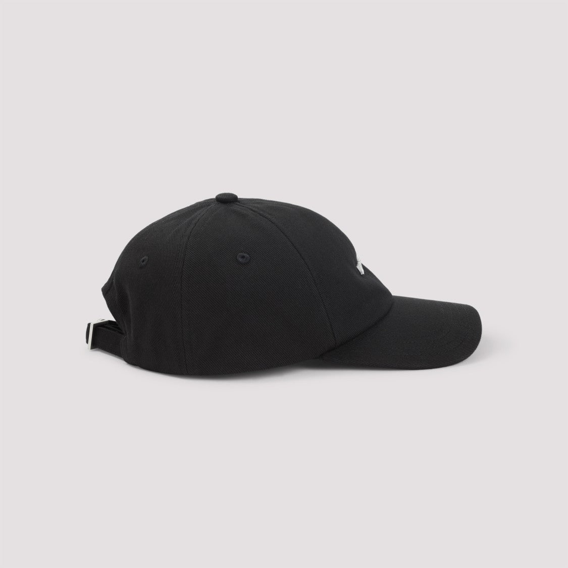 Jacquemus Classic Black Baseball Cap With Curved Brim