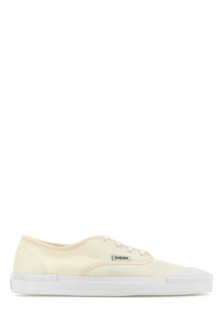 Saint Laurent Ivory Canvas Wes Sneakers