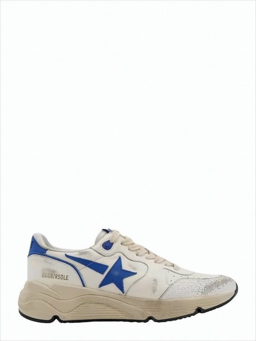 Golden Goose Worn-In Aesthetic Nappa Leather Sneakers With Vintage Accents