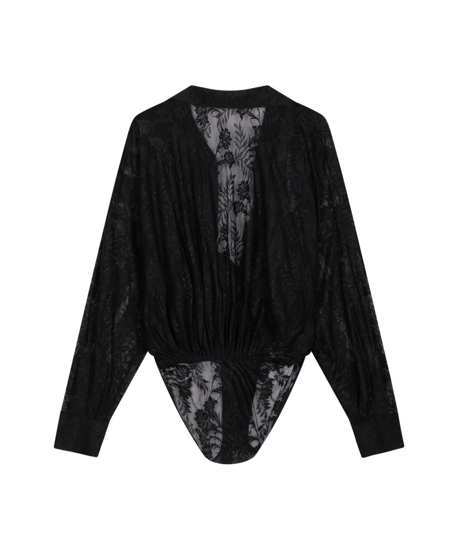 Norma Kamali Boyfriend' Transparent Bodysuit