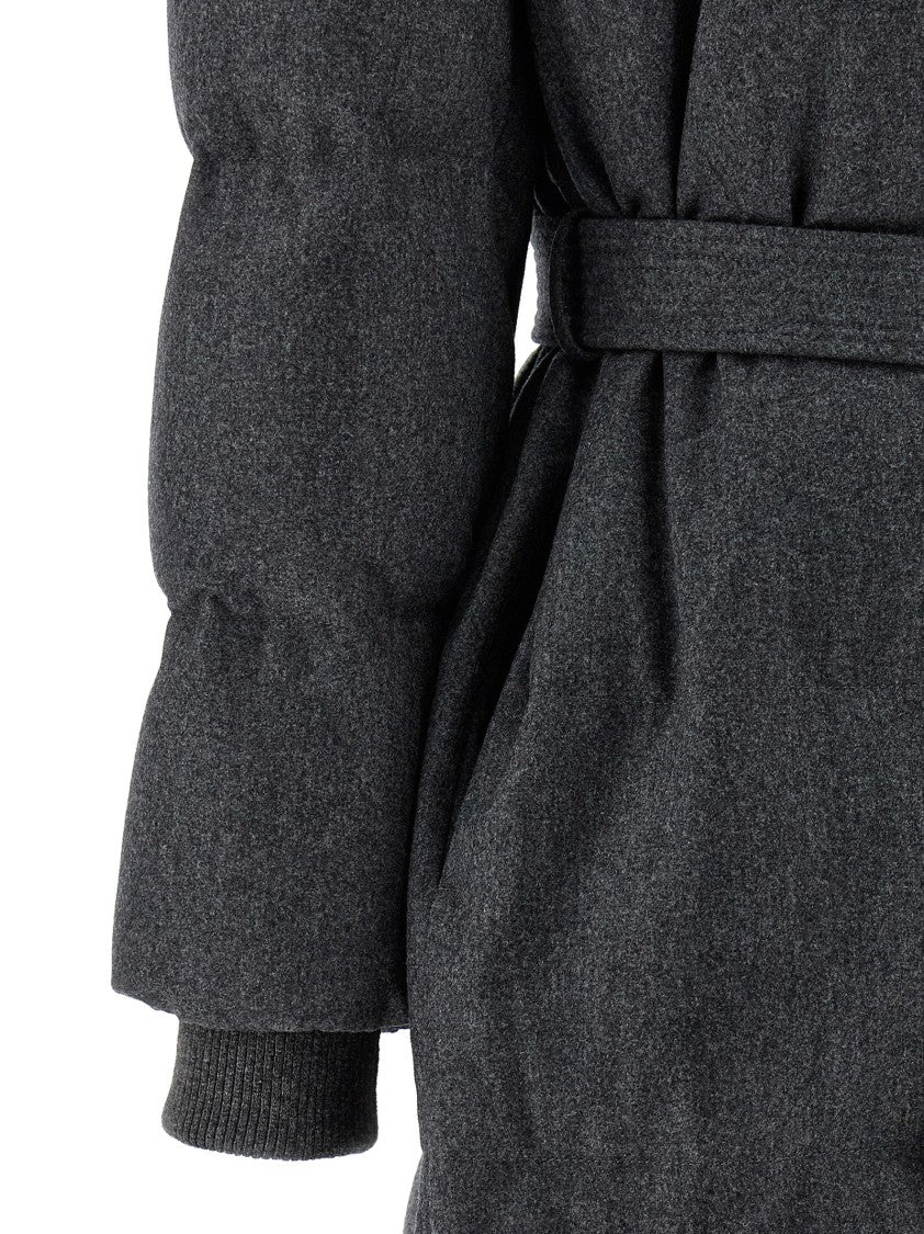 Brunello Cucinelli Shearling Neck Down Jacket