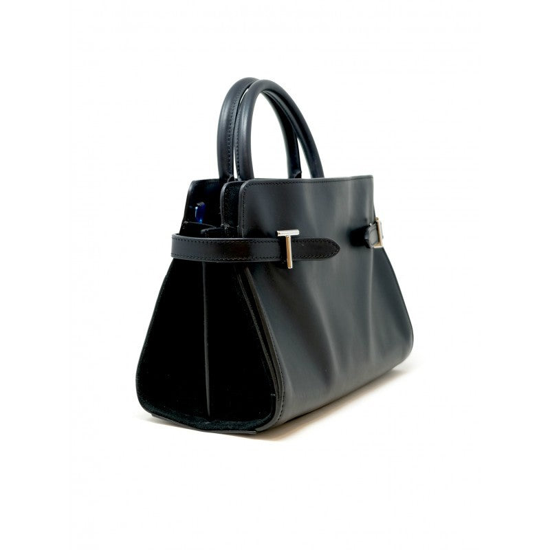 Le Tanneur Temi16m1n01 Black Leather/Suede Mm Soft Bag