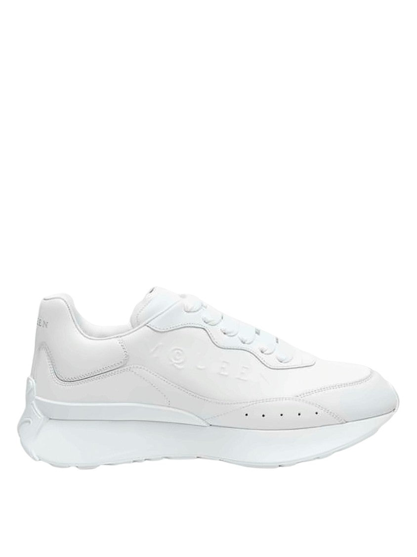 Alexander Mcqueen Minimalist White Calf Leather Sneakers
