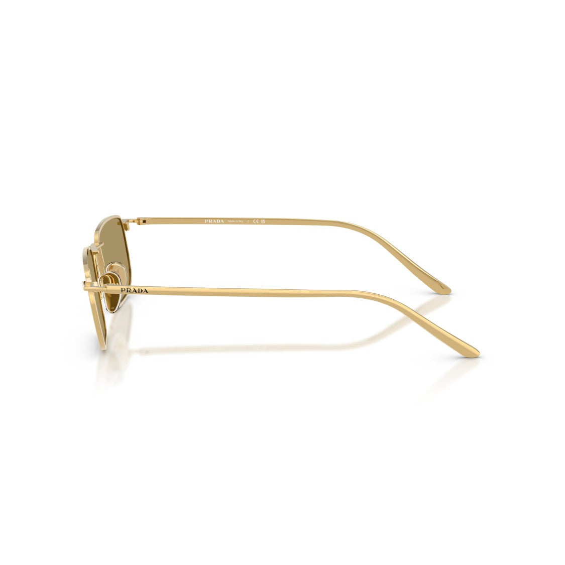 Prada 0Pr D52s Rectangular Gold Metal Frame Sunglasses
