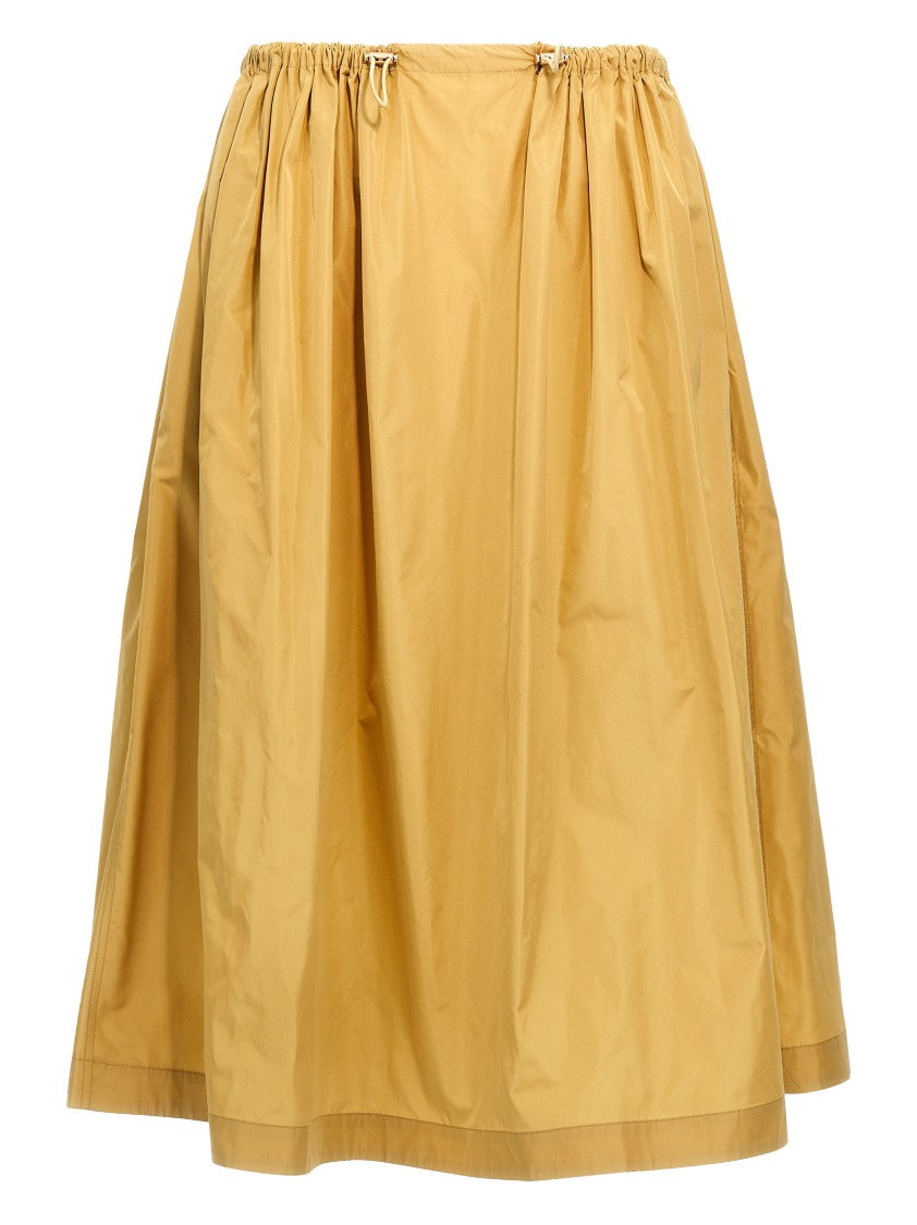 Fabiana Filippi Longuette Taffeta Skirt With Curled Waist