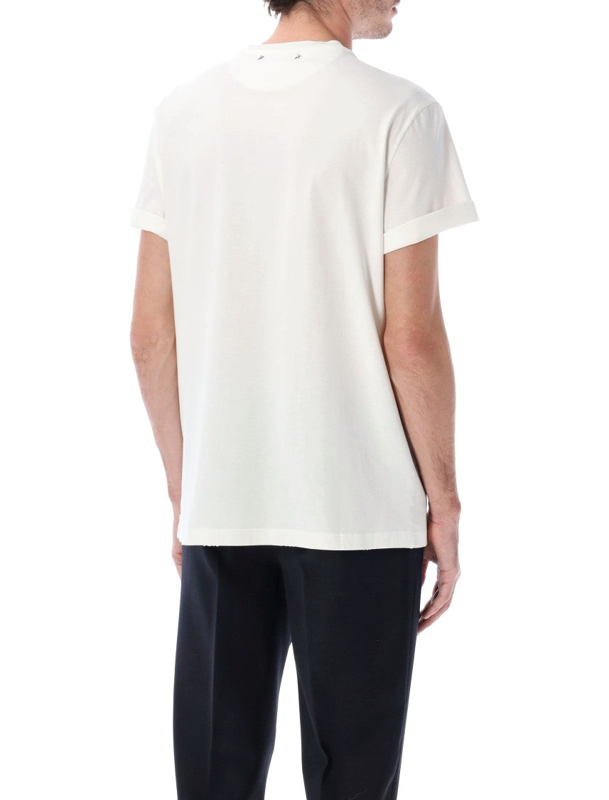 Golden Goose White Distressed Cotton T-Shirt
