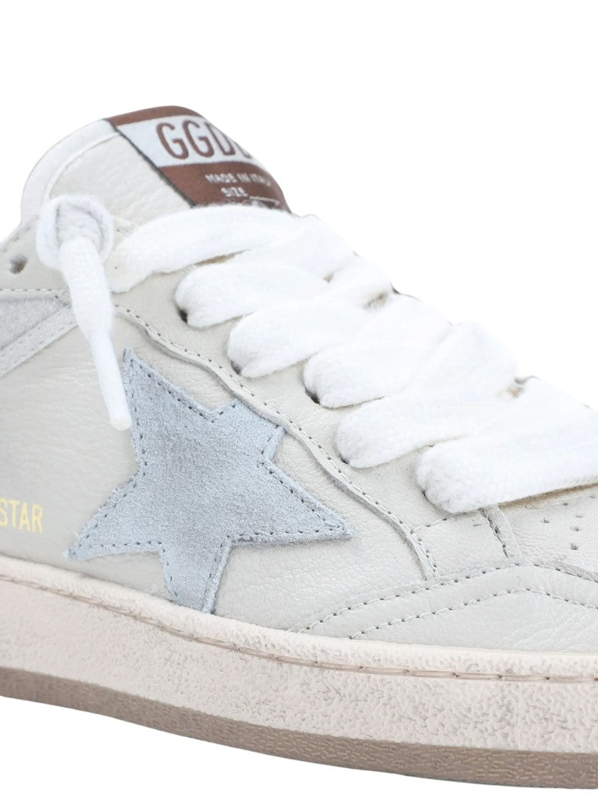 Golden Goose Grey Leather Ballstar Sneakers