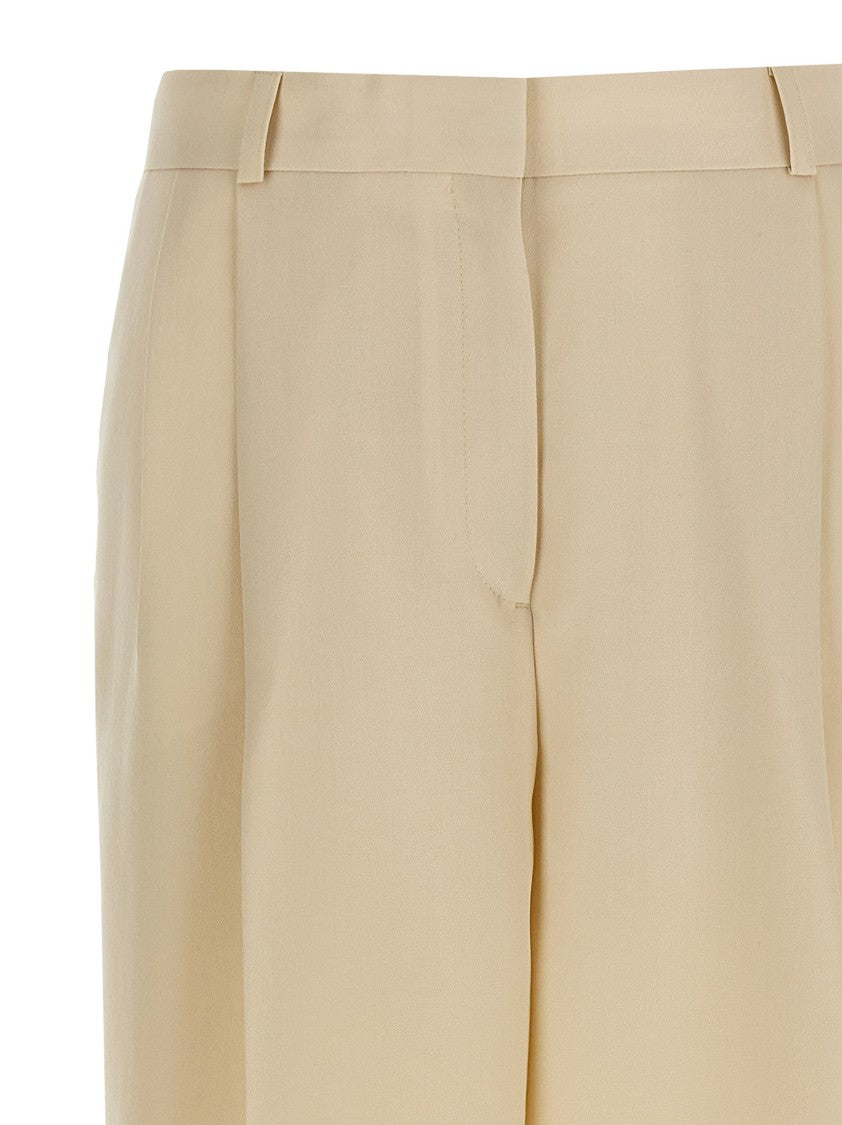 Totême Tailored Viscose Blend Trousers With Pince Detailing