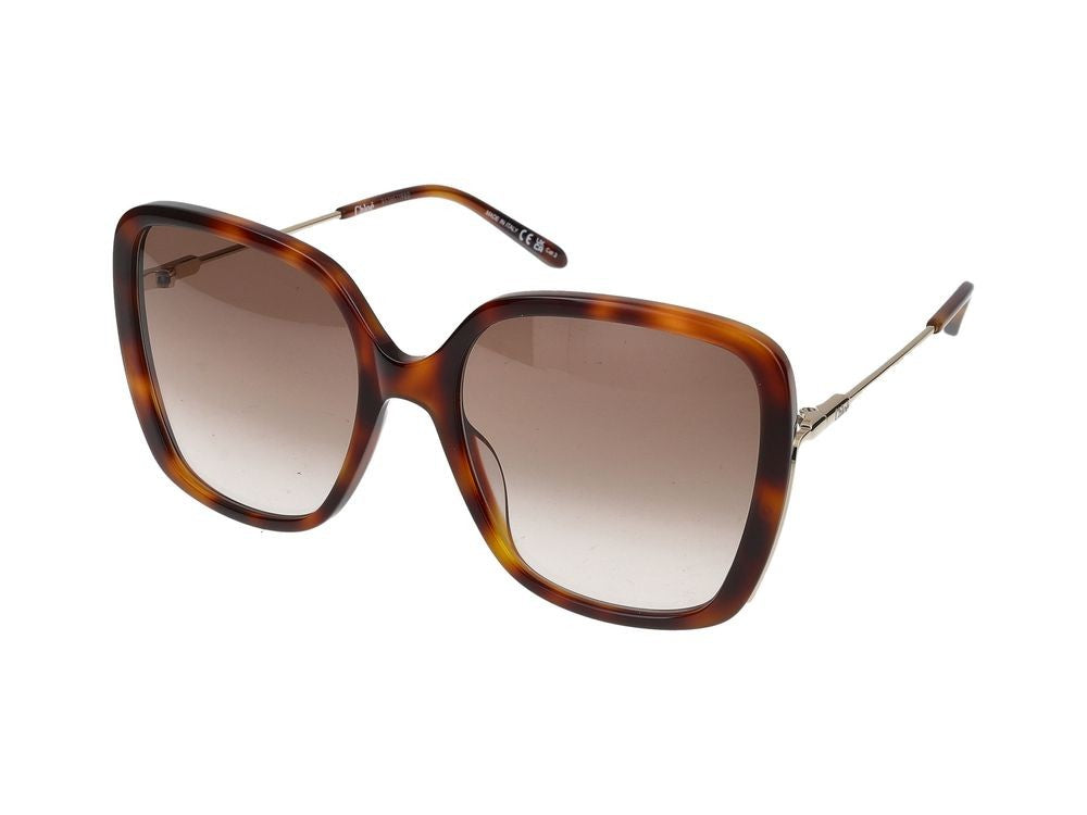 Chloé Sunglasses Ch0173s 002 Havana Gold Brown 57/19/135