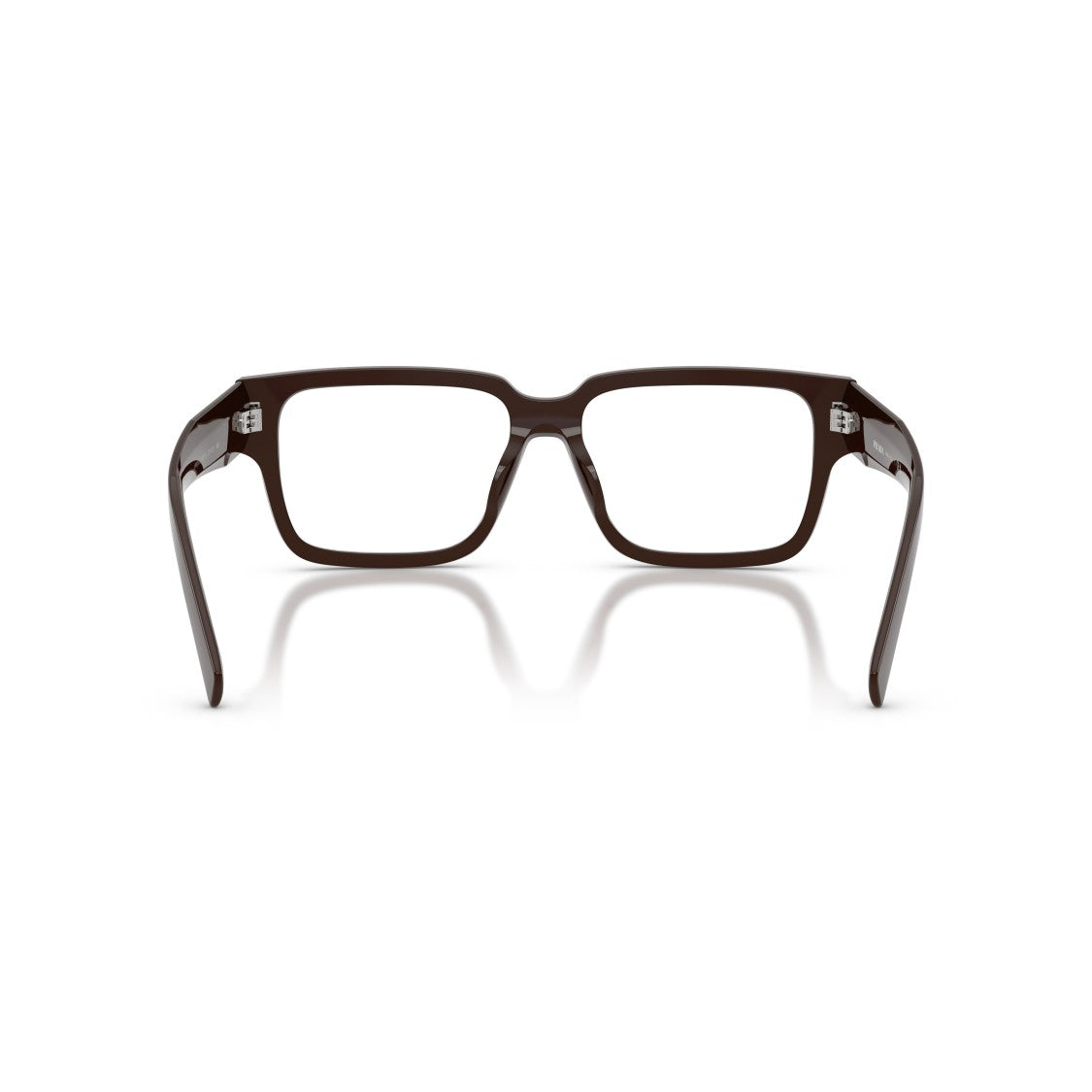 Prada 0Pr D10vd Brown Rectangular Acetate Frame Eyeglasses