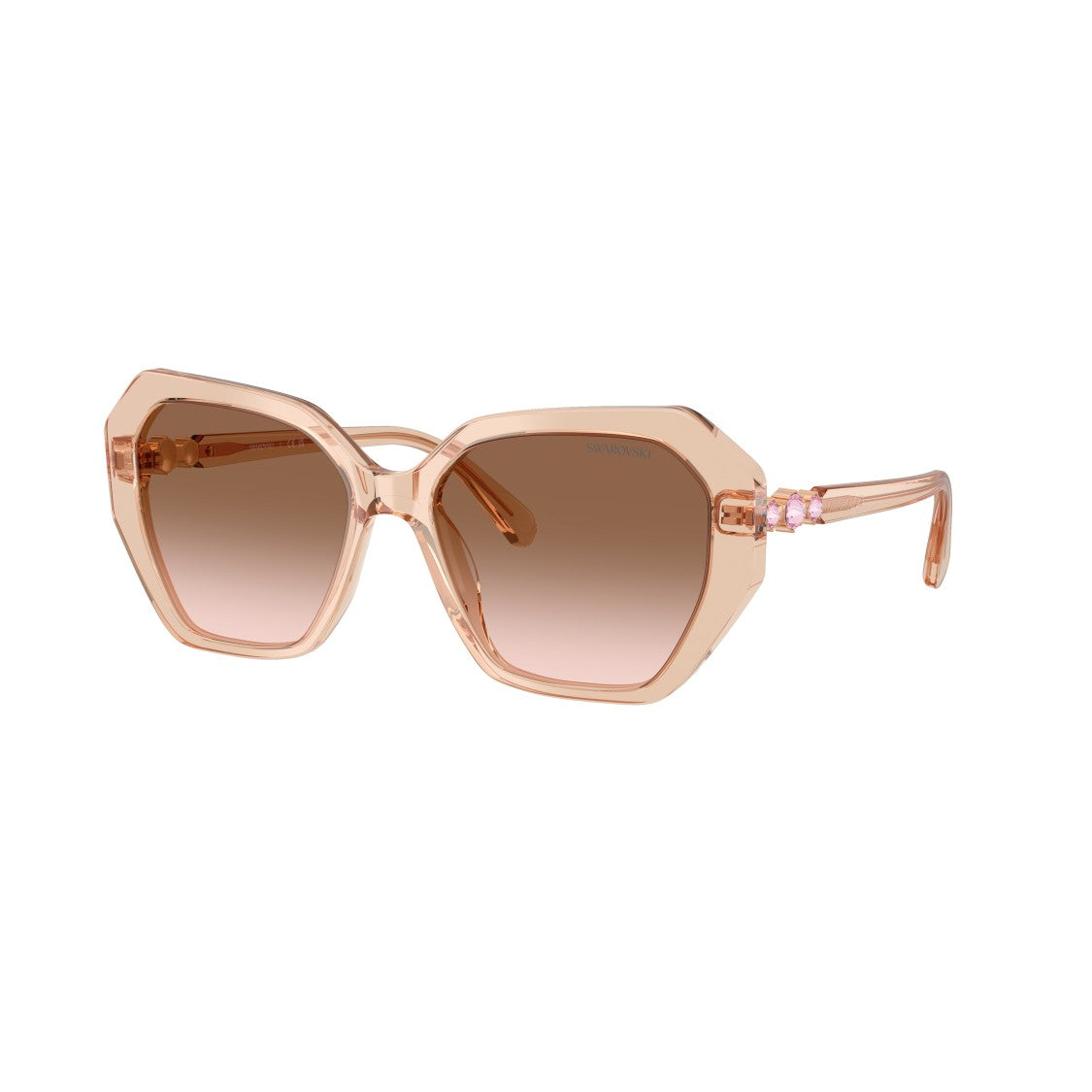 Swarovski 0Sk6017 Oversized Geometric Frame Sunglasses With Crystal Embellishments