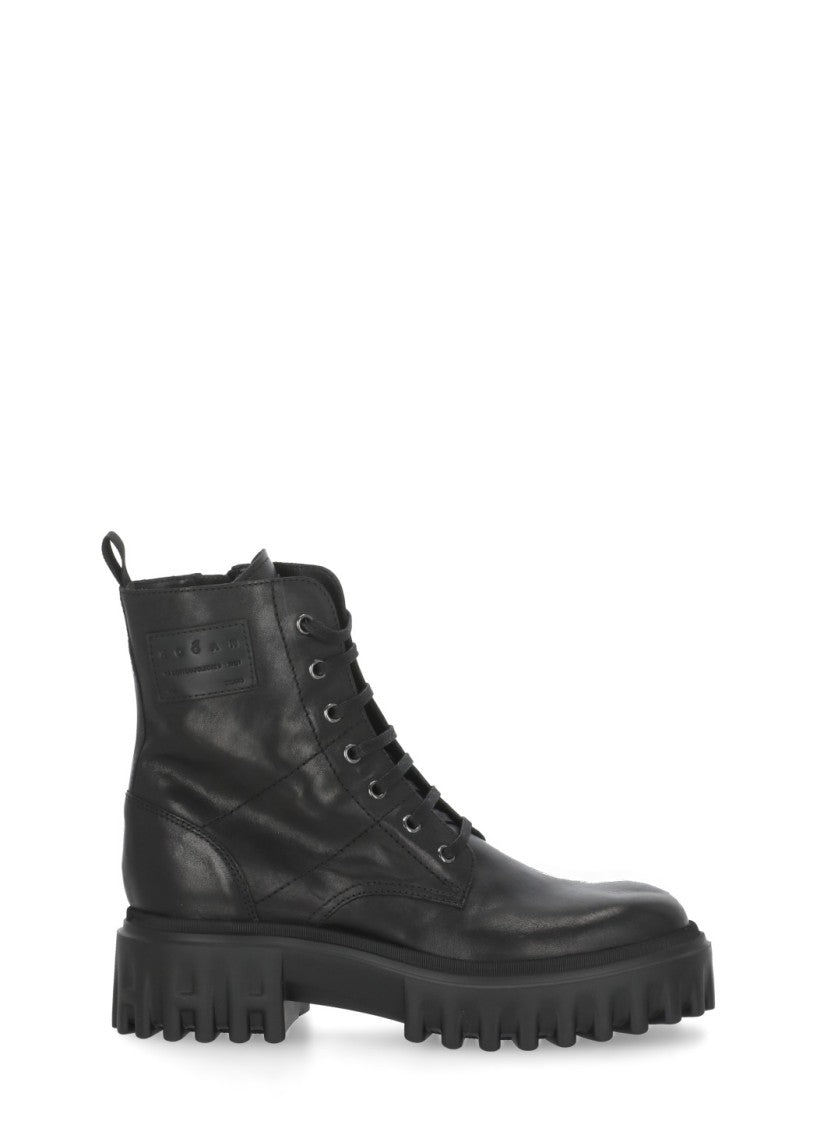 Hogan Black H700 Side-Zip Leather Boots