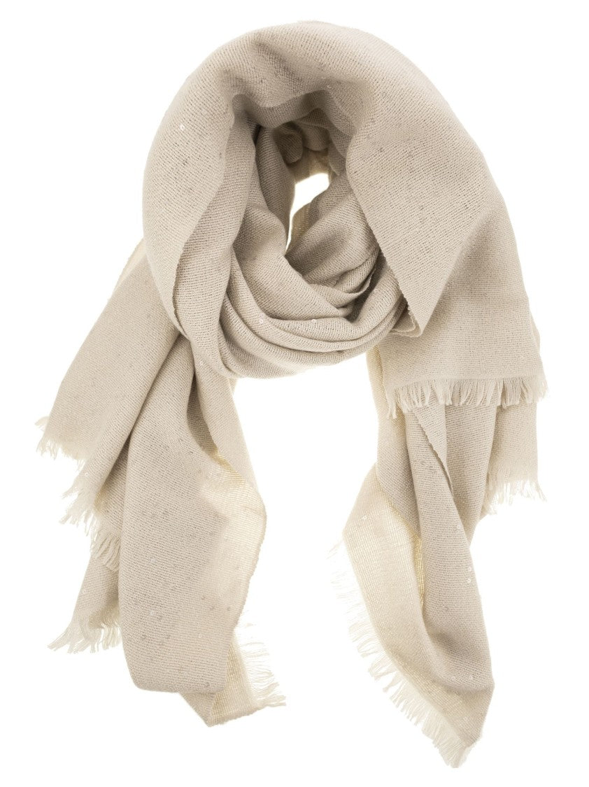 Brunello Cucinelli Diamond Cashmere And Silk Scarf