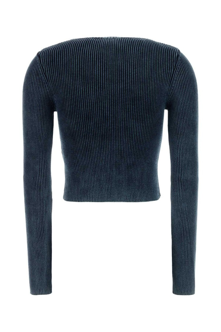 Diesel Denim Blue Cotton M-Anchor T-Shirt