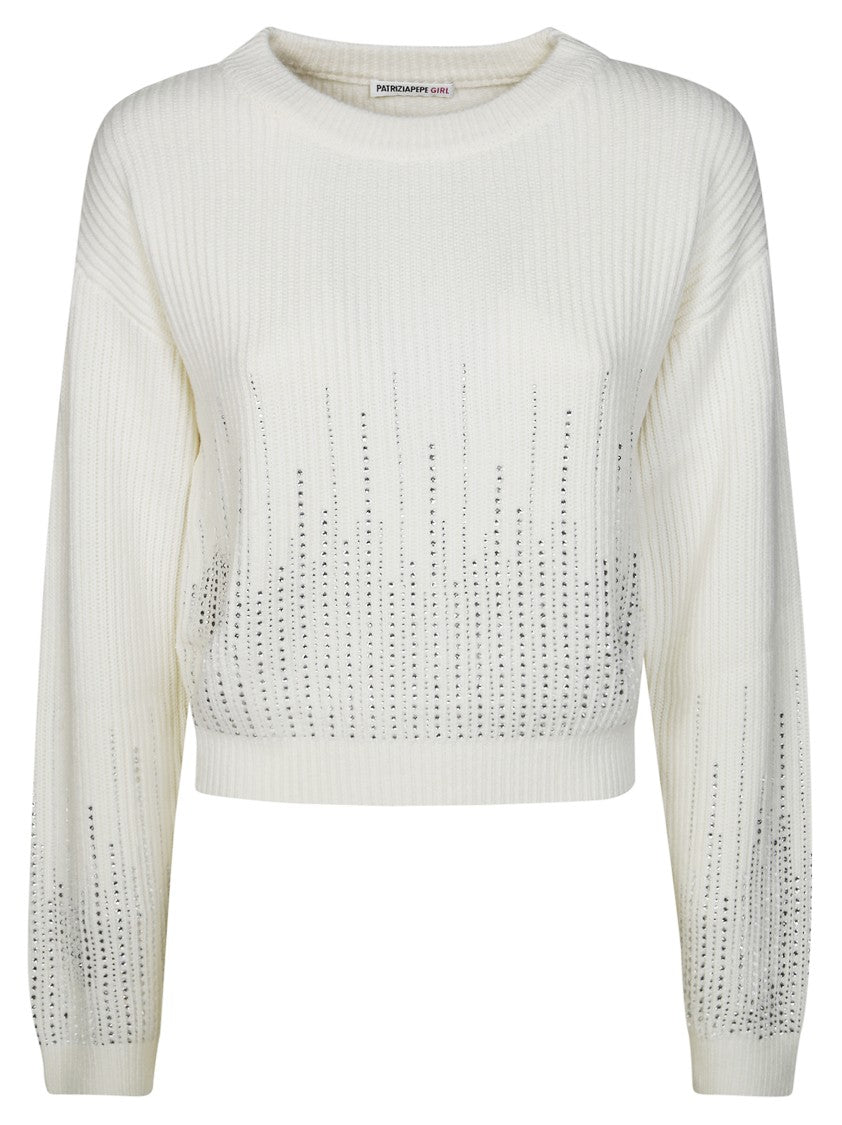 Patrizia Pepe Rhinestone Sweater