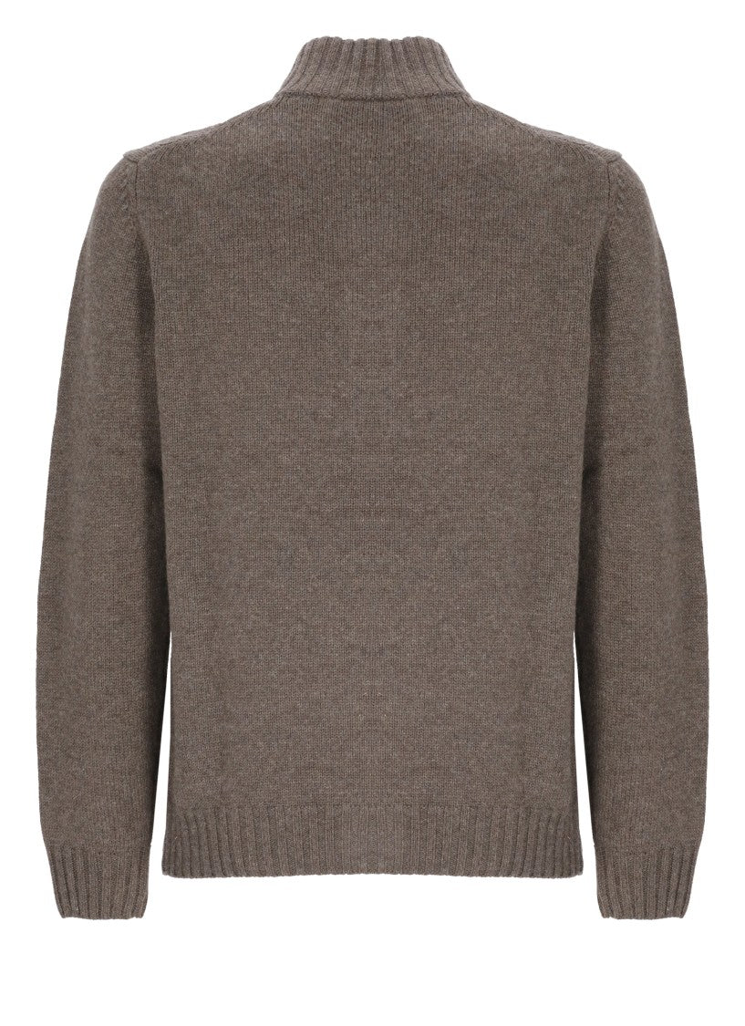 Della Ciana Brown Wool-Blend Cardigan