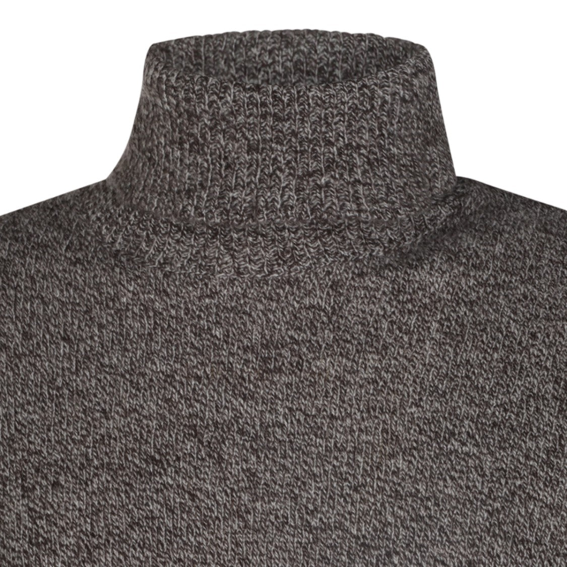 Altea Textured Knit Sweater With High Turtleneck And Ribbed Detail