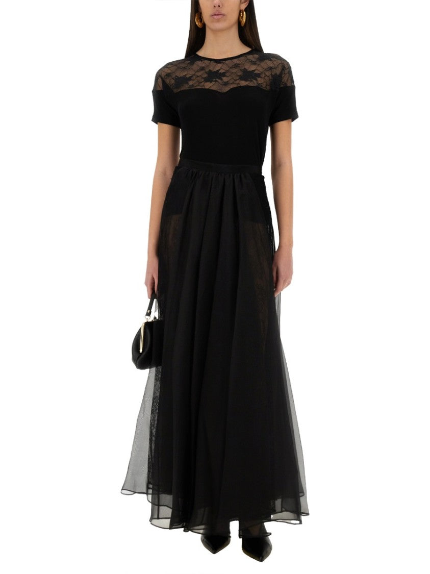 Nina Ricci Slim-Fit Top With Delicate Lace Insert