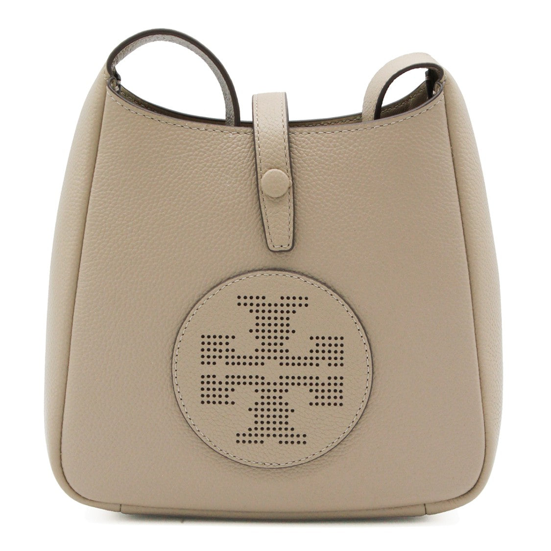 Tory Burch Textured Leather Miller Swing Shoulder Bag With Perforated Logo