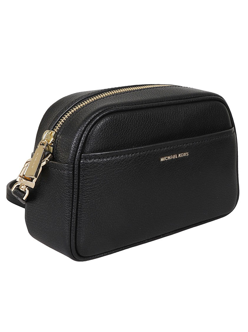 Michael Kors Rectangular Black Hammered Leather Shoulder Bag