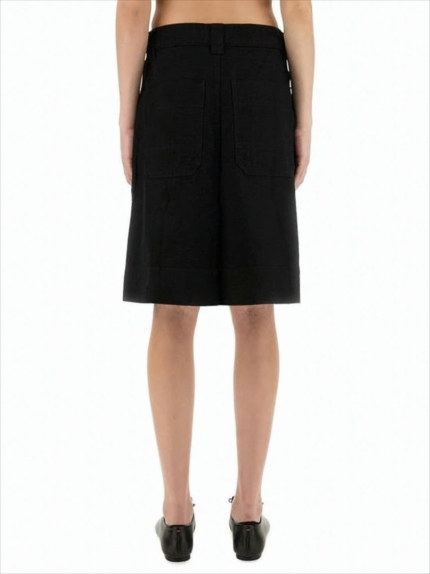 Margaret Howell Structured A-Line Midi Skirt With Clean Design
