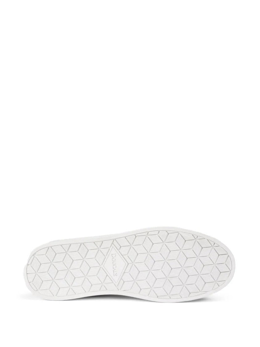 Doucal's White Calf Leather Sneakers