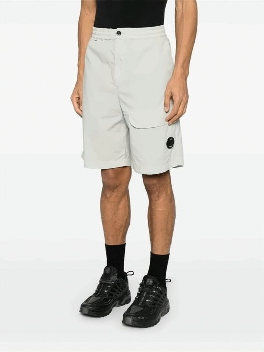 C.P. Company Relaxed Fit Mid-Thigh Shorts With Signature Lens Detail