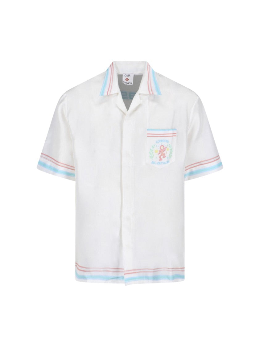 Casablanca White Dance Joy Silk Shirt