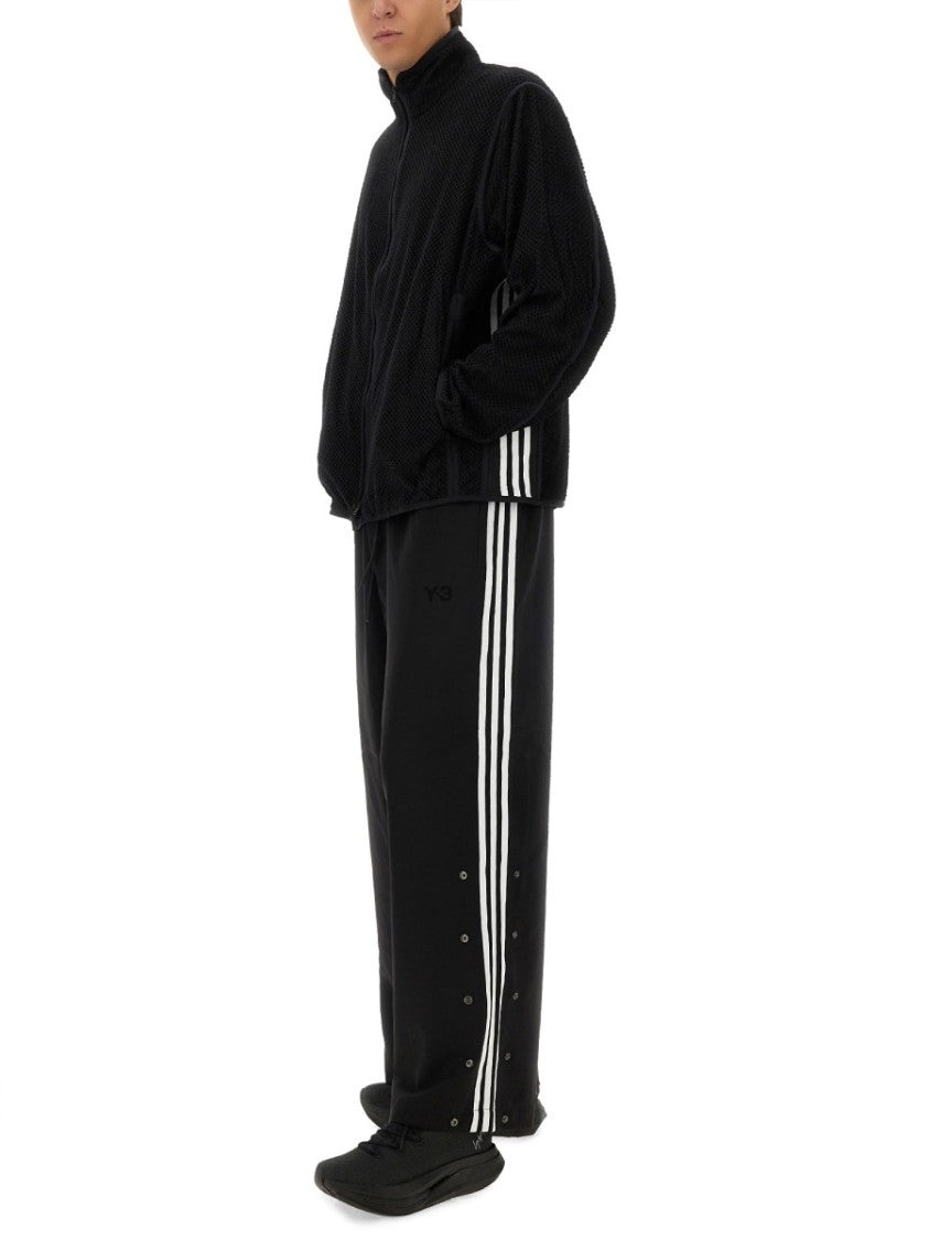 Y-3 Textured High Collar Zip-Through Knit