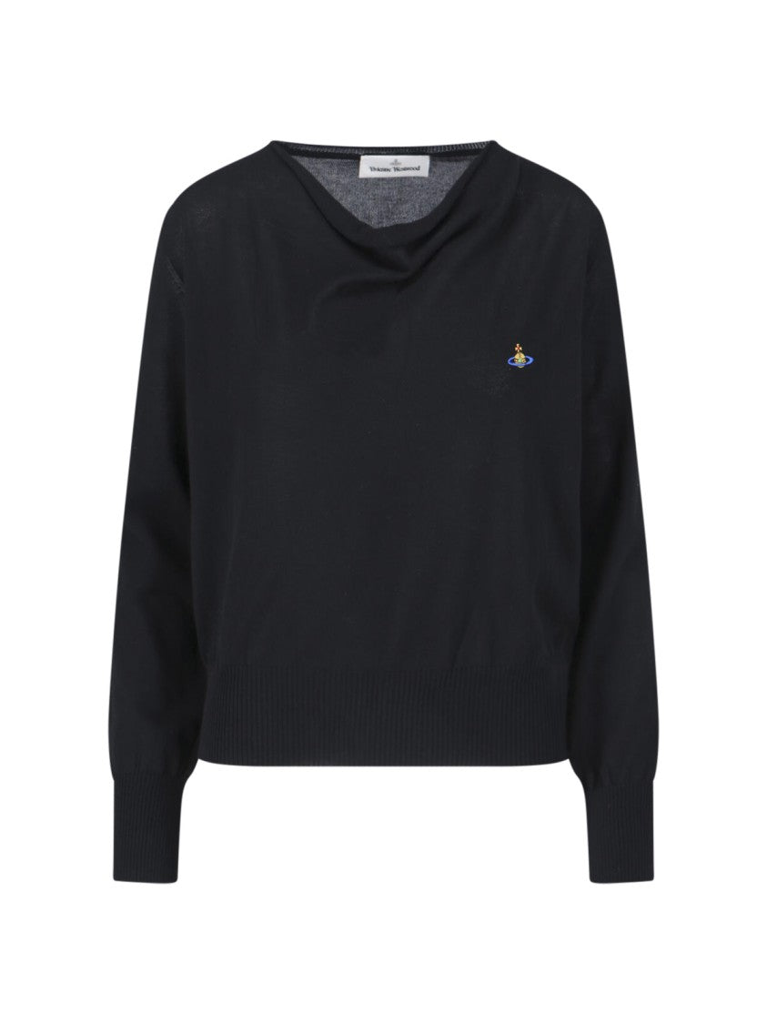 Vivienne Westwood Black Pamela Cotton Long-Sleeved Top