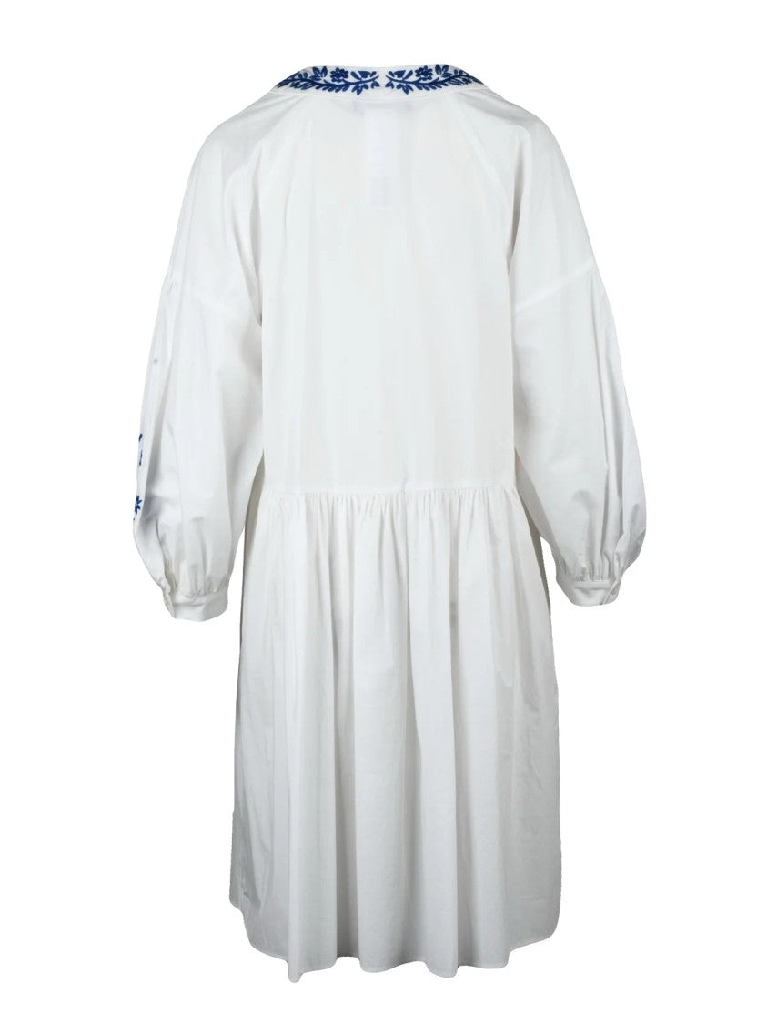 Max Mara Dirce Dress Cotton - White/Blue
