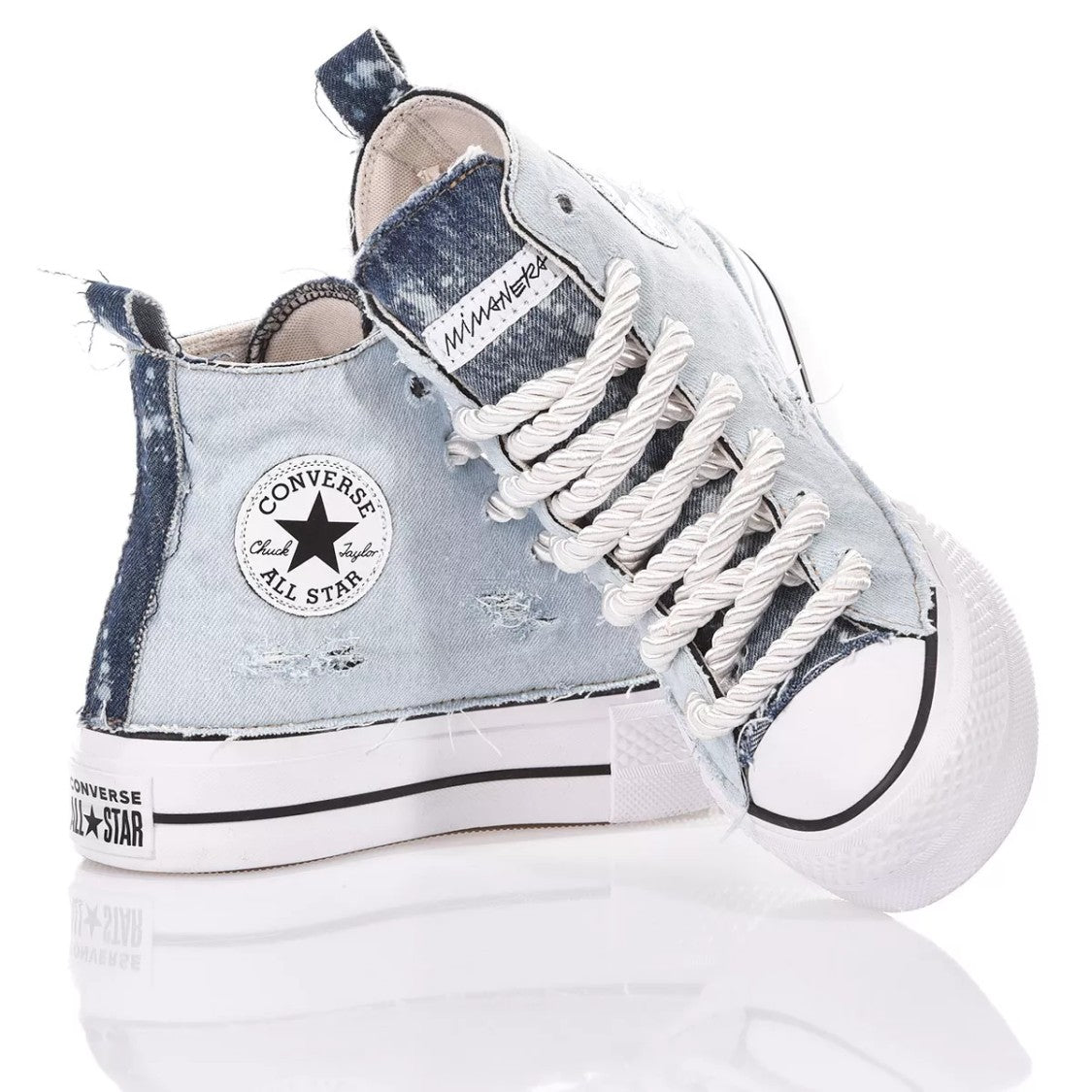 Converse Light Blue Platform Sneakers