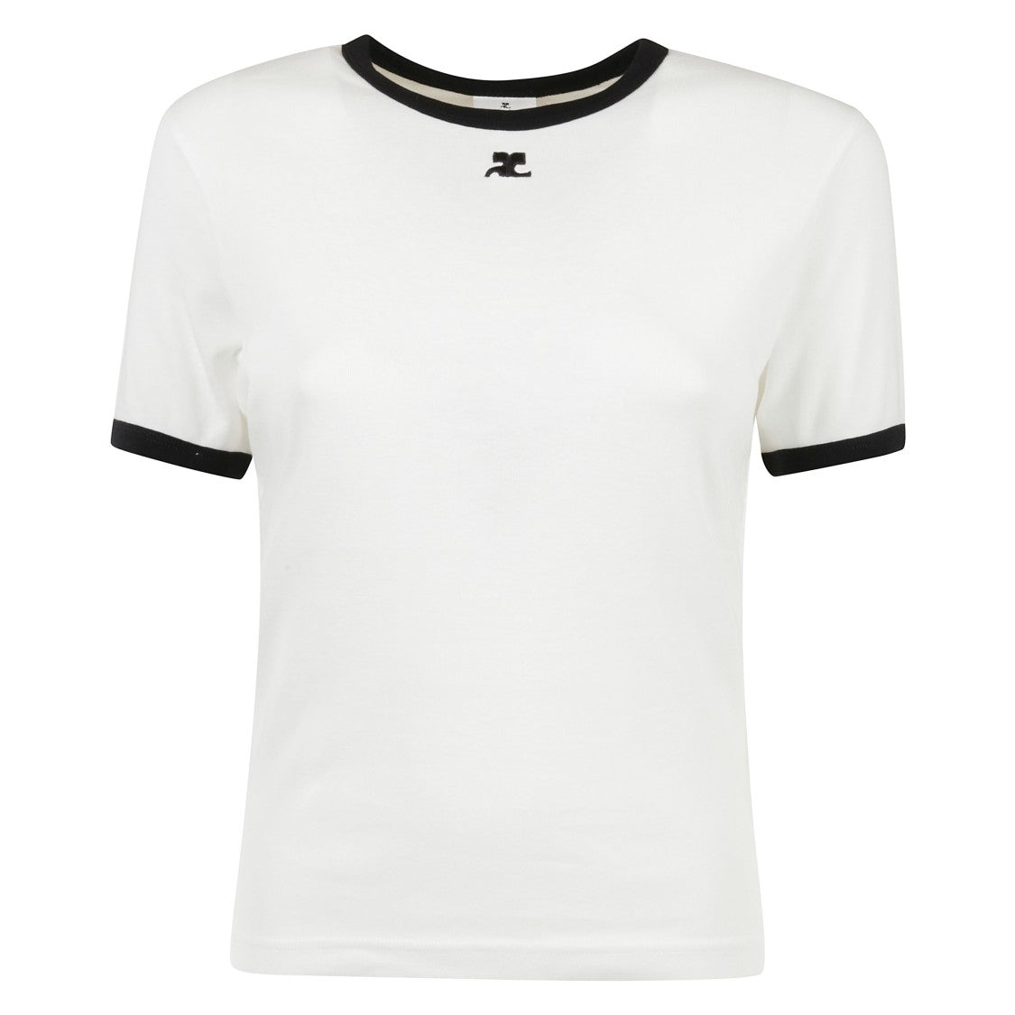 Courrèges Contrast Trim Short-Sleeve T-Shirt