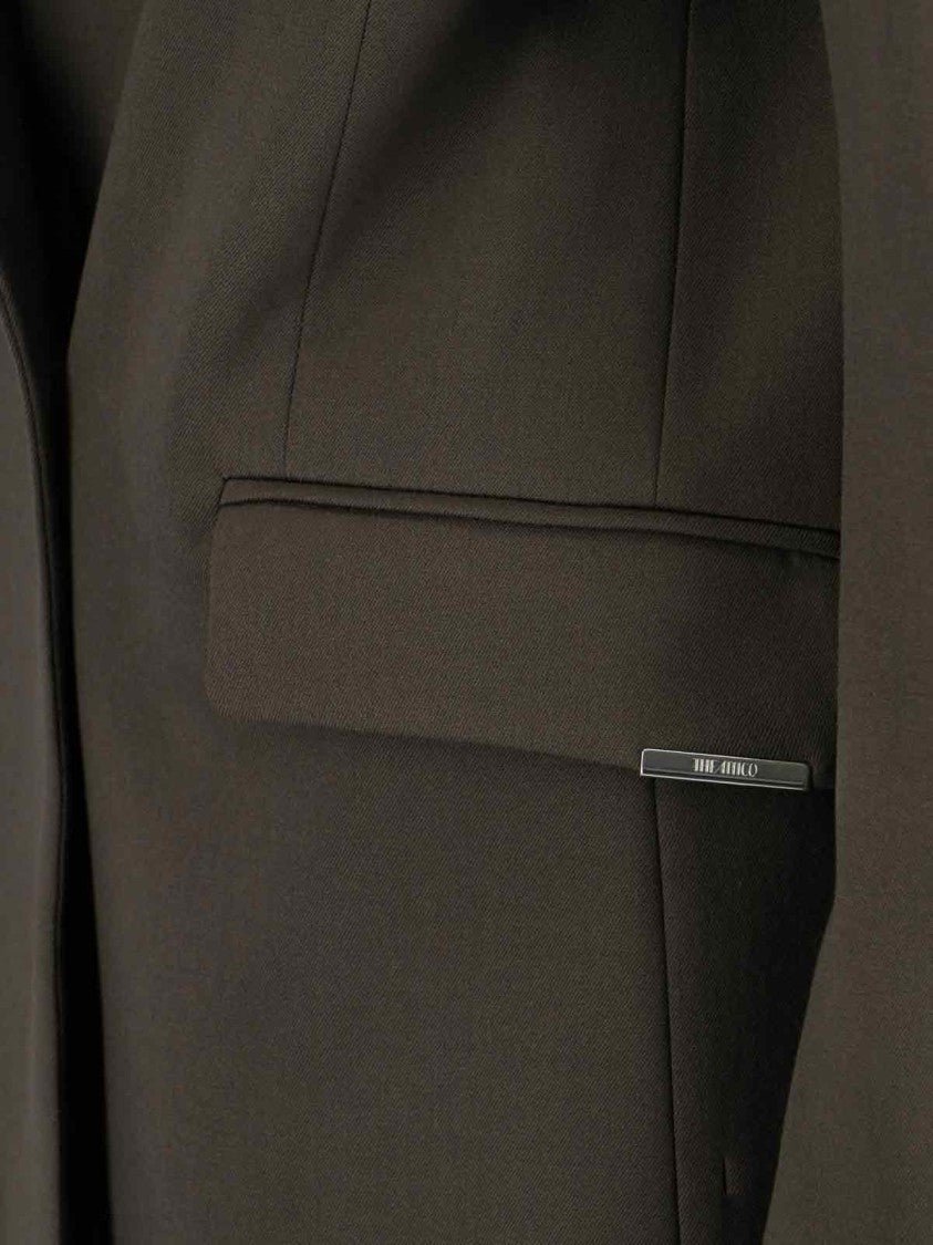 The Attico Single-Breasted Virgin Wool Blazer