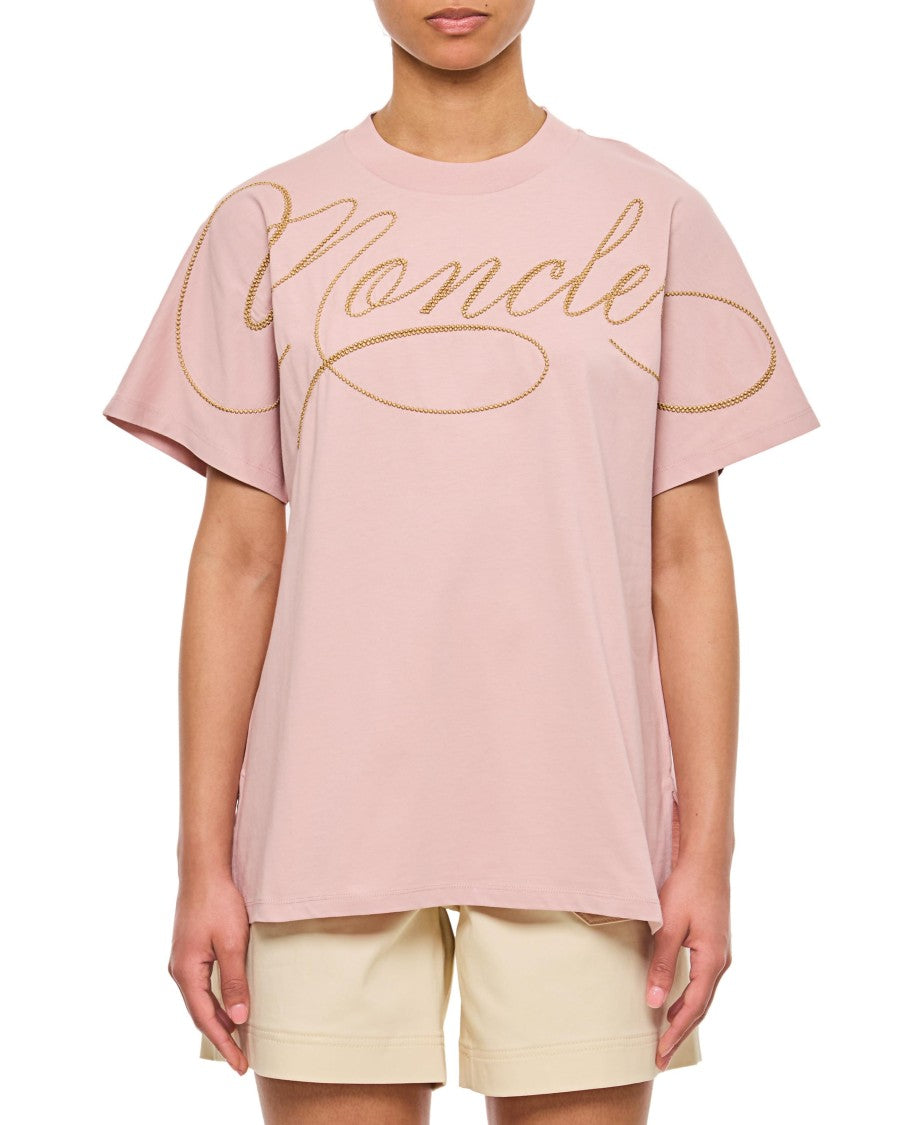 Moncler Crew-Neck T-Shirt With Iconic Logo Design